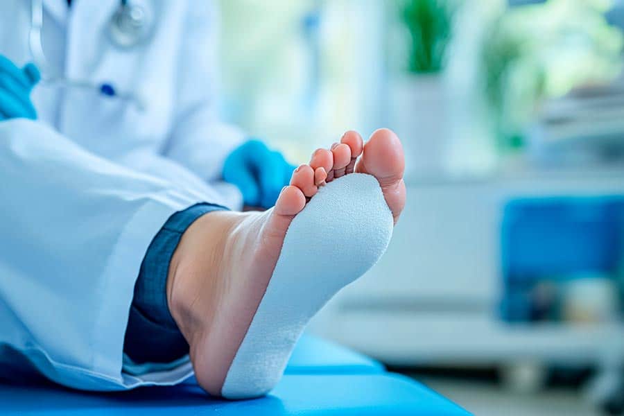 pansement spécial après une opération du pied